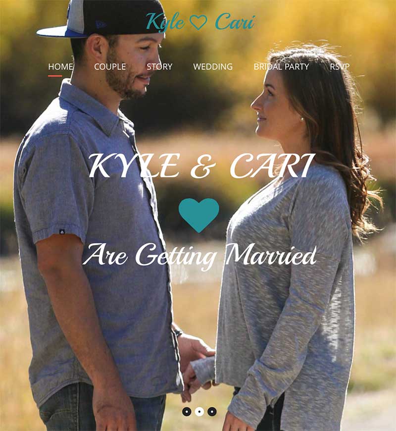 wedding website design