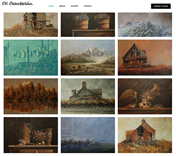 Chamberlain Art Website Design