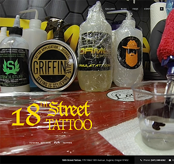 18th Street Tattoo Web Design